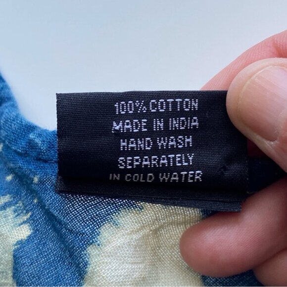 Shiva Fashions Blue Tie-Dye Sleeveless Swing Dress One Size Pocket Boho Festival - Picture 8 of 11